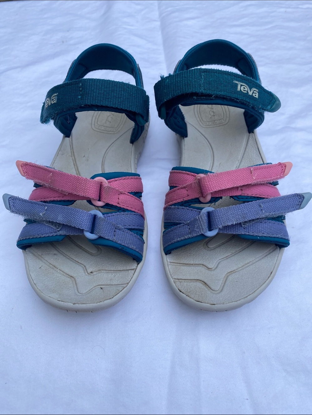 Teva Kids Teal, Pink & Purple Strappy Sandals